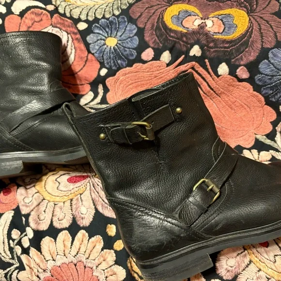 J. Crew Black Moto Boots - Picture 2 of 5